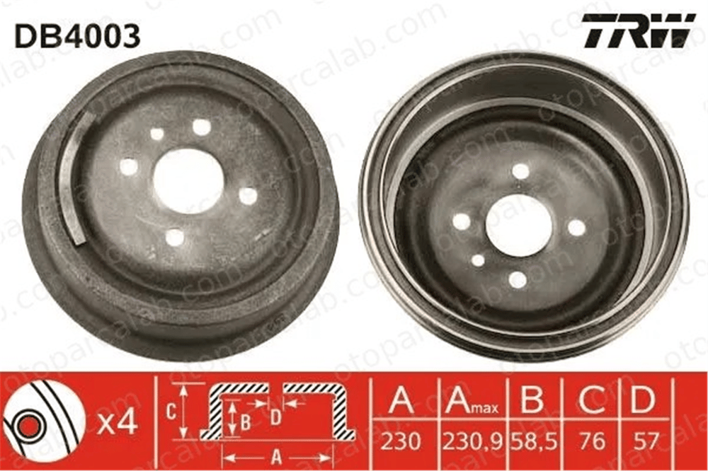 MAHER 03817 Kampana Arka Sağ veya Sol OPEL KADETT E Station wagon REKORD E 568038 568056