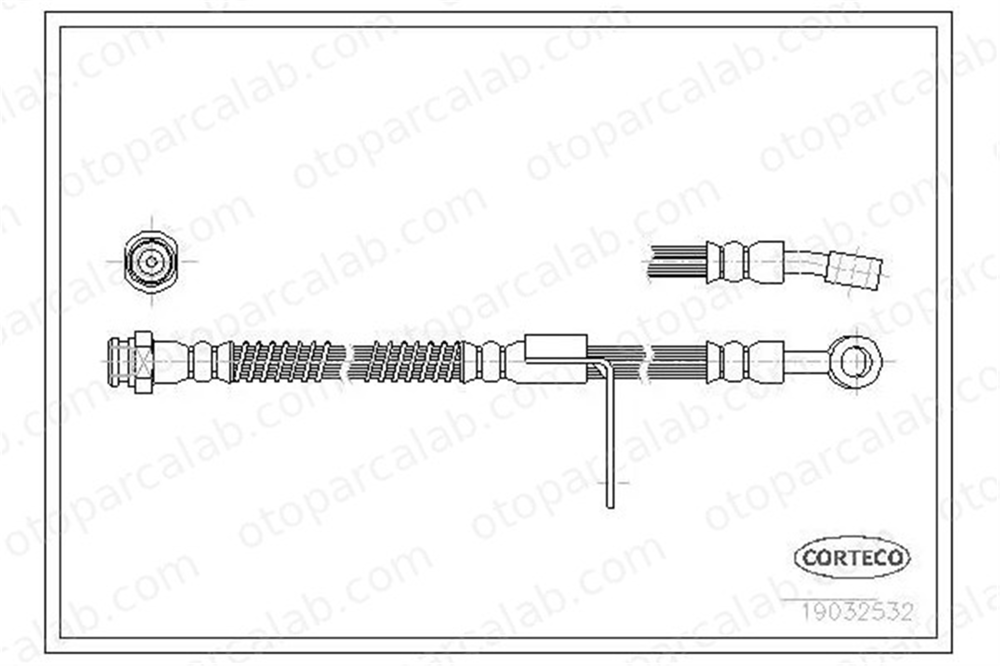 MAHER 03855 Fren Hortumu Ön Sağ HYUNDAI ACCENT I ACCENT Sedan 5873222100