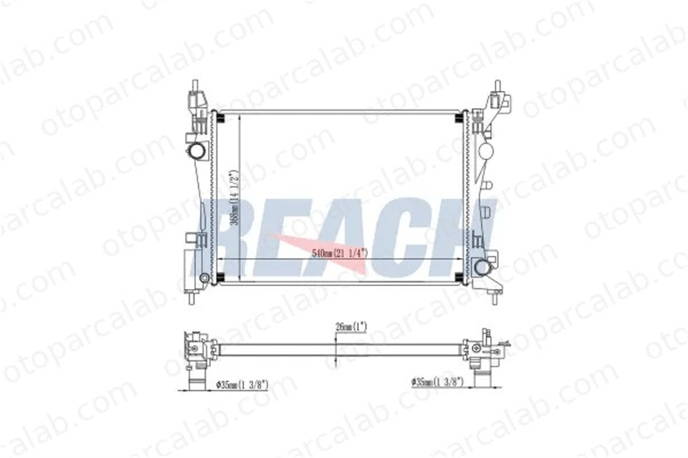 MAHER 10463 Su Radyatörü FIAT GRANDE PUNTO PUNTO EVO 51864284 55700447