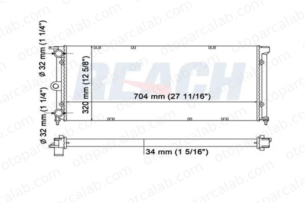 MAHER 10641 Su Radyatörü VW PASSAT B2 PASSAT B2 Variant 321121251AL 321121251AJ