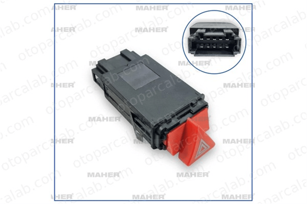 MAHER 23772 Dörtlü Flaşör Düğmesi AUDI A6 C5 Avant A6 C5 4B0941509K 4B0941509C
