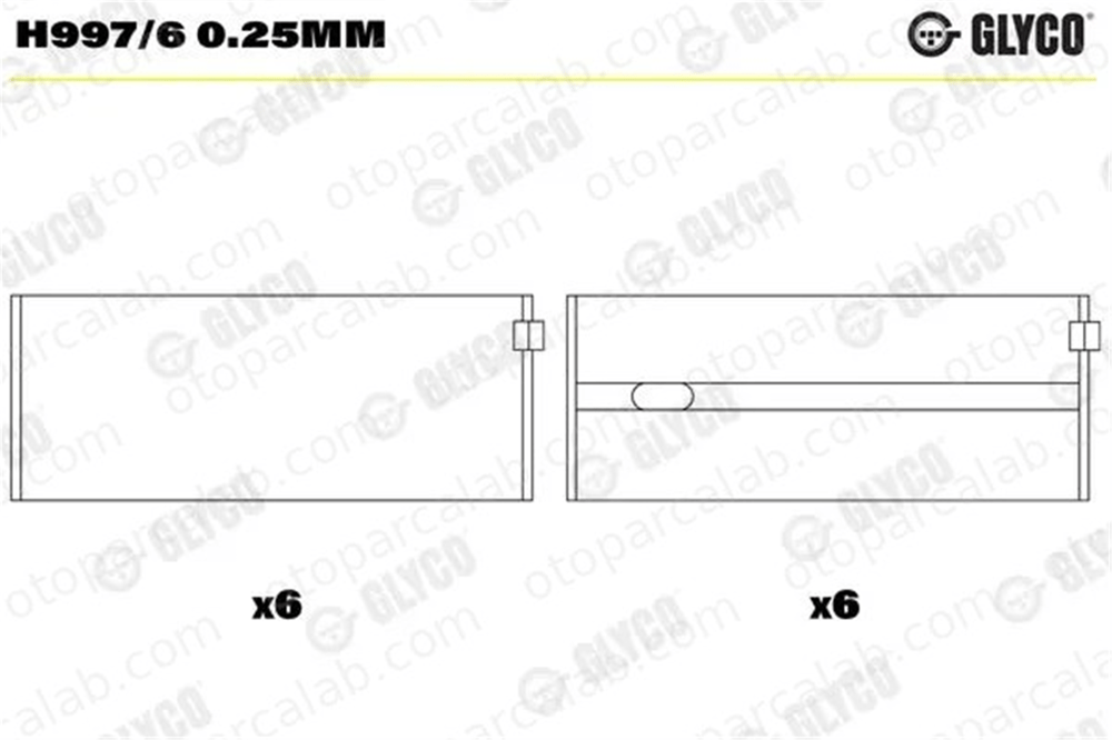 MAHLE 001 HS 10705 025 Ana Yatak (0.25) MERCEDES-BENZ SPRINTER 4-t Panelvan/Van G-SERISI 87418610 6020300640