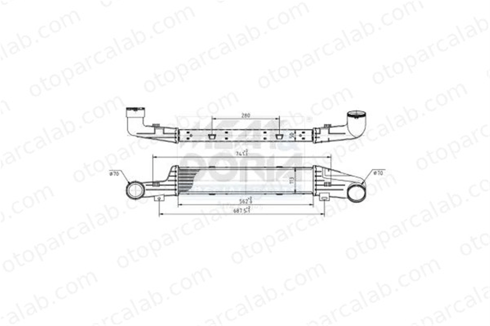 MAHLE CI 53 000S Turbo Radyatörü MERCEDES-BENZ E-SERISI E-SERISI T-Model 2105001900 2105001400