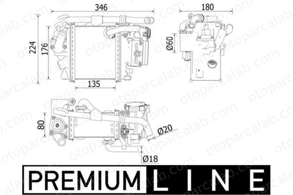 MAHLE CI 540 000P Turbo Radyatörü MERCEDES-BENZ S-SERISI S-SERISI Coupe A1770901114 1770900500