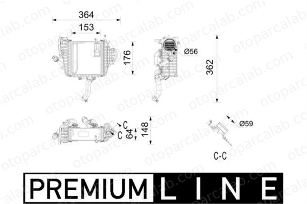MAHLE CI 737 000P Turbo Radyatörü MERCEDES-BENZ VITO Mixto MARCO POLO Camper A6540904101 6540900100