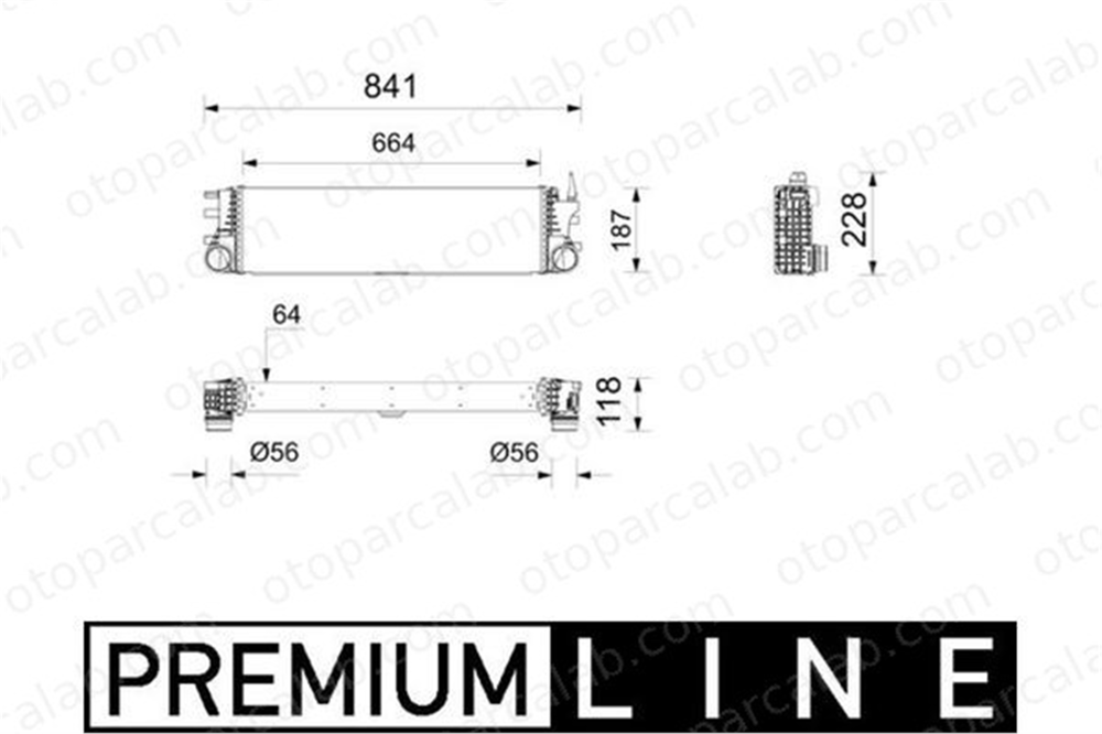 MAHLE CI 742 000P Turbo Radyatörü MERCEDES-BENZ SPRINTER 3,5-t Panelvan/Van SPRINTER 3,5-t Platform şasi A9105010900 9105010900