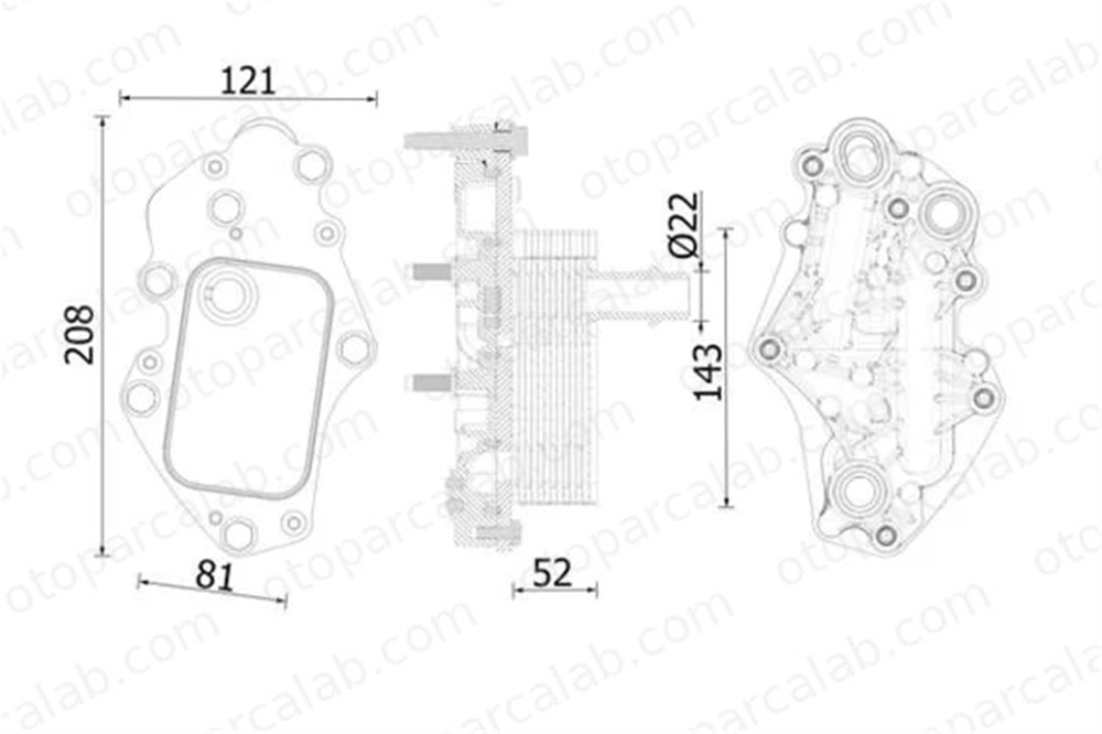 MAHLE CLC 277 000S Motor Yağ Soğutucu OPEL ASTRA K ASTRA K Sports Tourer 650216650165 55494842