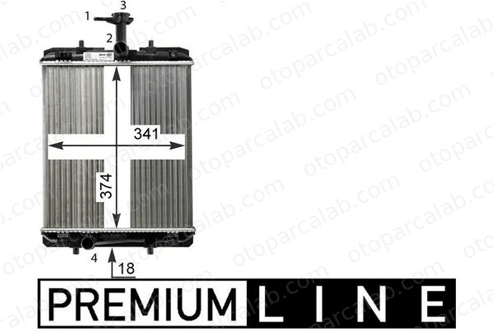 MAHLE CR 1114 000P Su Radyatörü TOYOTA AYGO CITROËN C1 1329227080 1330P5