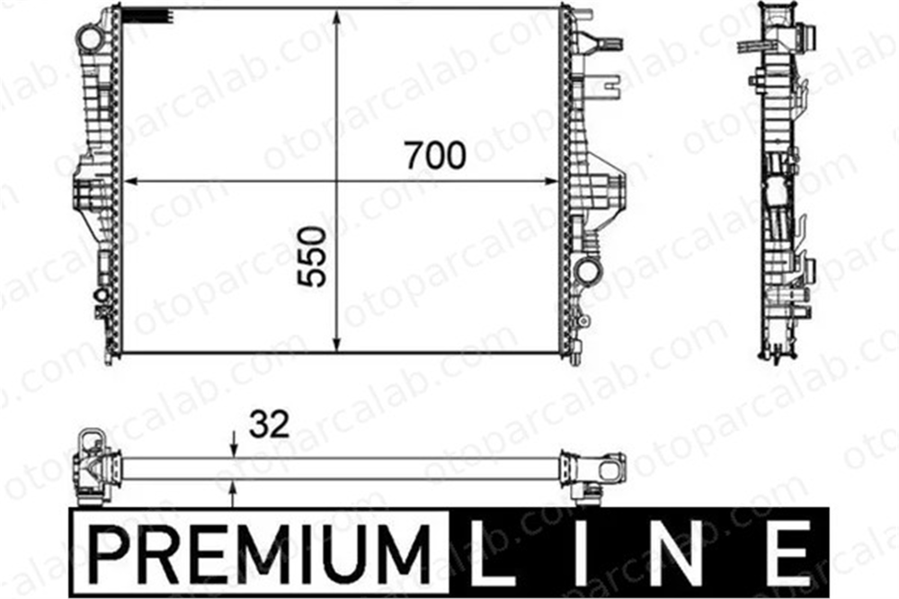 MAHLE CR 1184 000P Su Radyatörü VW TOUAREG PORSCHE CAYENNE 1300269 1300271