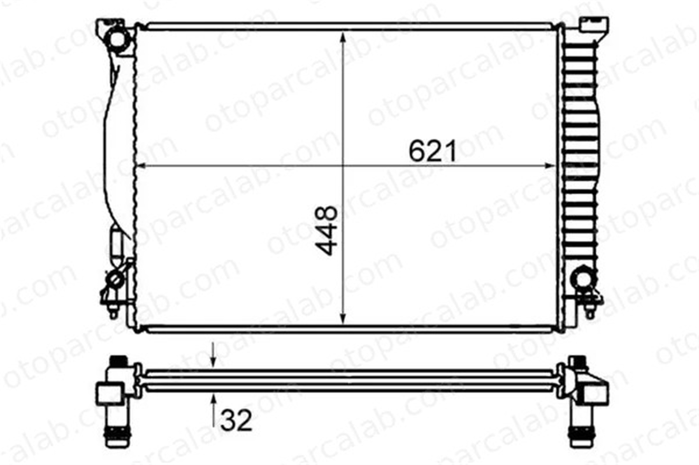 MAHLE CR 1420 000S Su Radyatörü AUDI A4 B6 Avant A6 C5 Avant 2115000802 2115003202