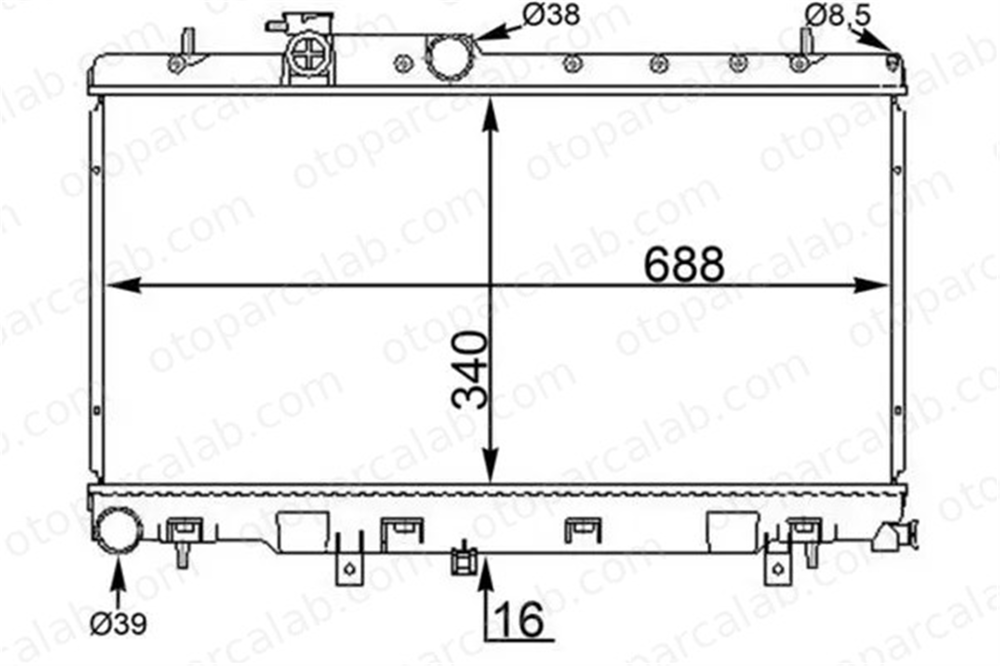MAHLE CR 1560 000S Su Radyatörü SUBARU IMPREZA Sedan IMPREZA Station wagon 1711761763 45111FE100