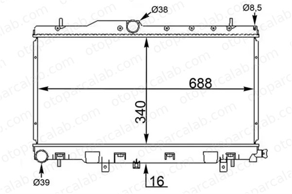 MAHLE CR 1563 000S Su Radyatörü SUBARU IMPREZA Sedan IMPREZA Station wagon 1711761763 45111FE000