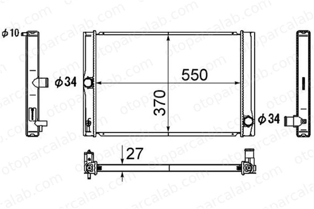MAHLE CR 1865 000S Su Radyatörü TOYOTA AURIS COROLLA Sedan 1685001202 164000N060