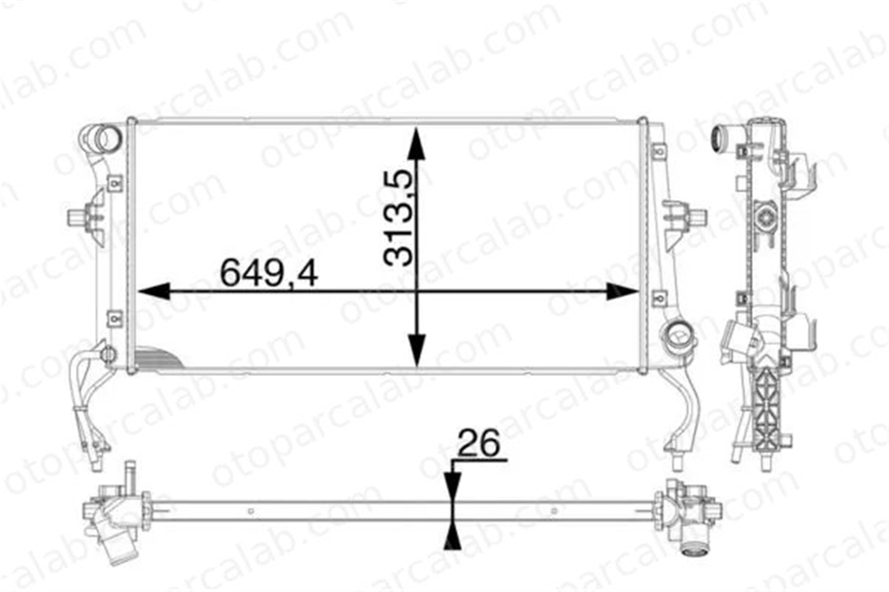 MAHLE CR 1975 000P Su Radyatörü HYUNDAI i30 i30 FASTBACK A2205000103 25310G4300