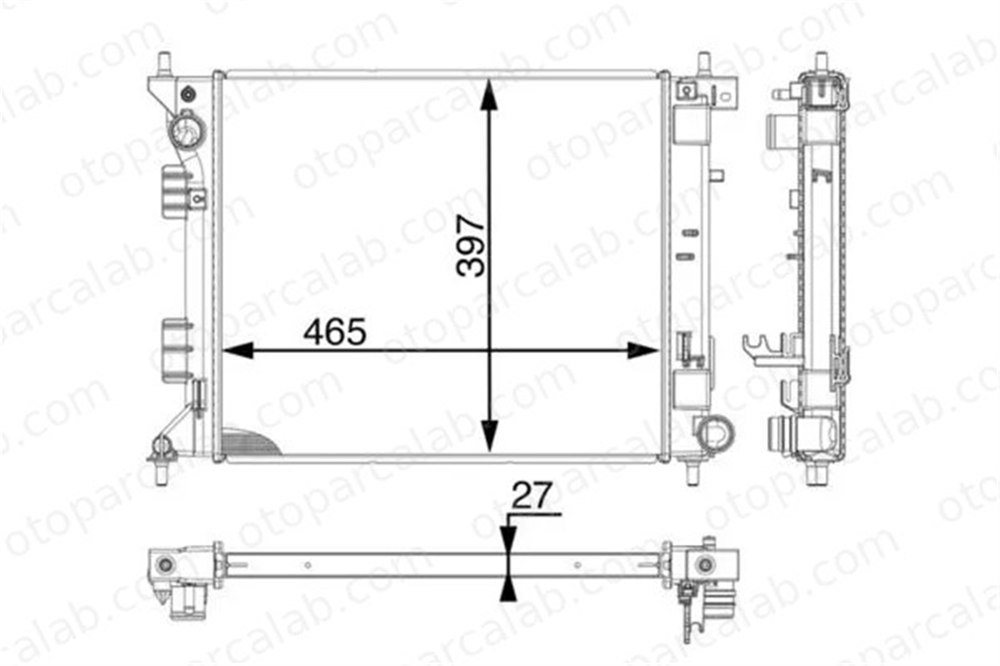 MAHLE CR 1982 000P Su Radyatörü HYUNDAI ix20 1300209 253101P550