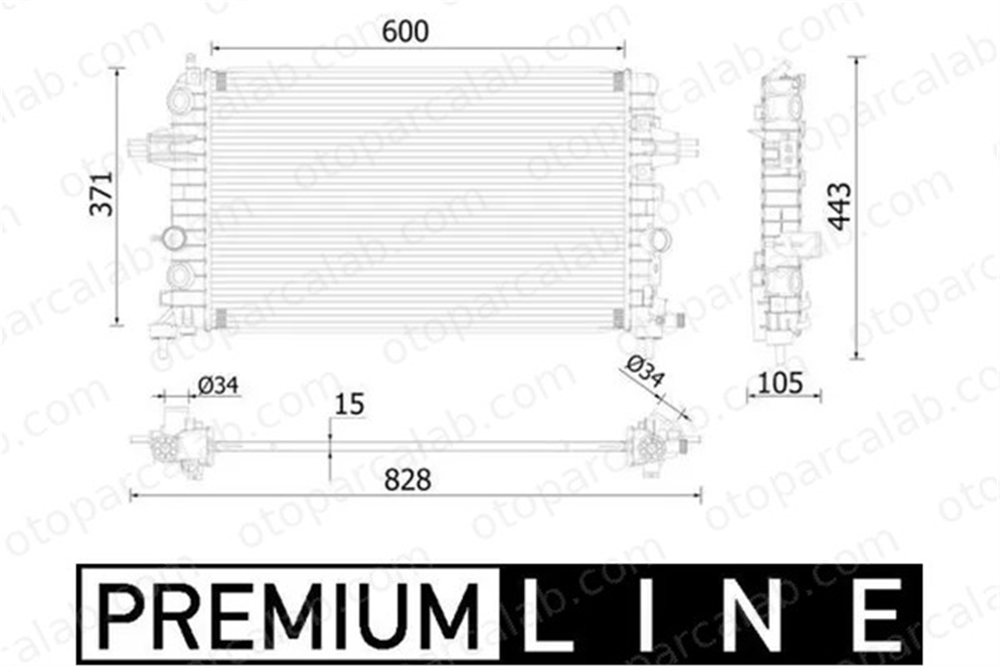 MAHLE CR 2227 000P Su Radyatörü OPEL ZAFIRA / ZAFIRA FAMILY B ASTRA H Station wagon 19010P45G01 1300266