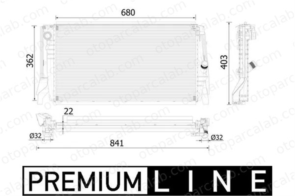 MAHLE CR 2316 000P Su Radyatörü TOYOTA COROLLA COROLLA Compact 164000D020 16400