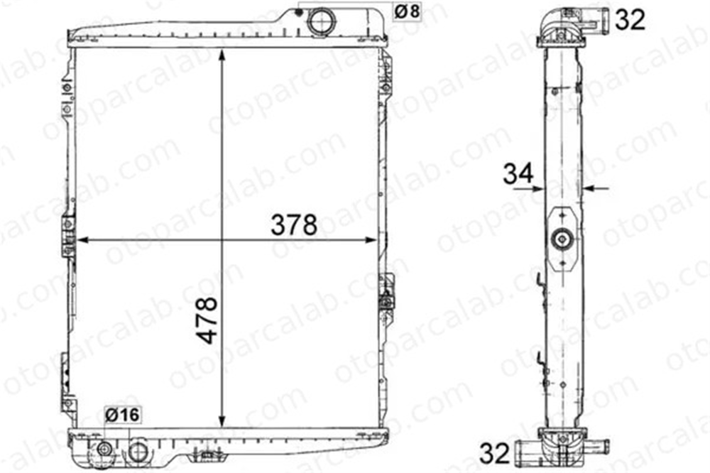 MAHLE CR 253 000S Su Radyatörü AUDI 90 B3 COUPE B2 1427153 1427154
