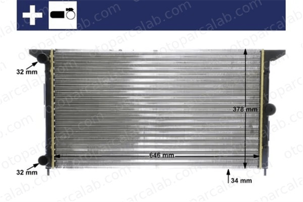 MAHLE CR 607 000S Su Radyatörü SEAT ALHAMBRA ALHAMBRA VAN 7M0121253B 1112484