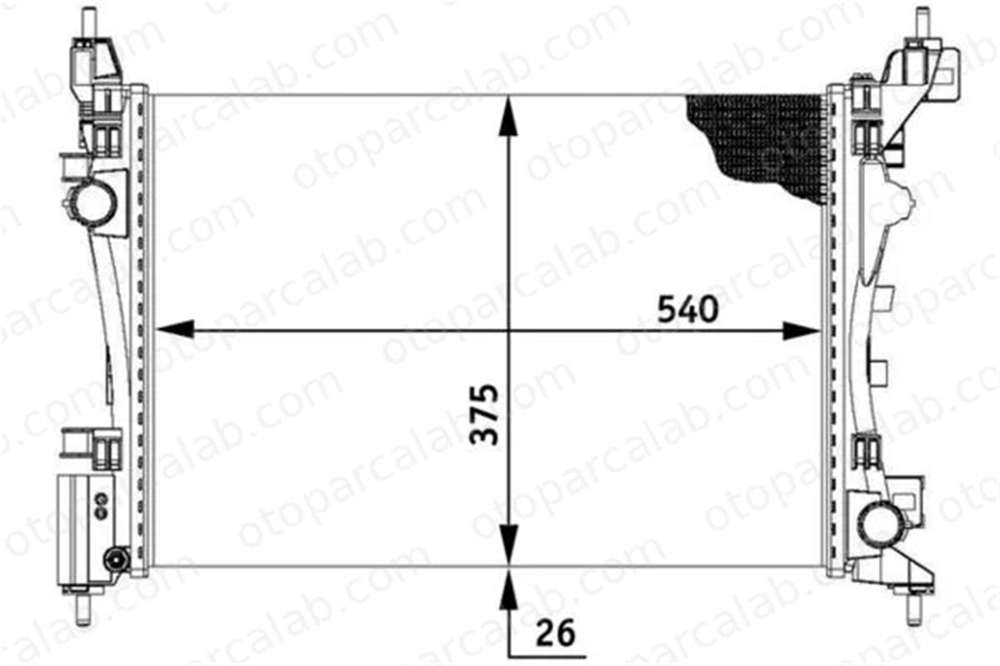 MAHLE CR 773 000P Su Radyatörü FIAT GRANDE PUNTO PUNTO EVO 51864284 0000051864284