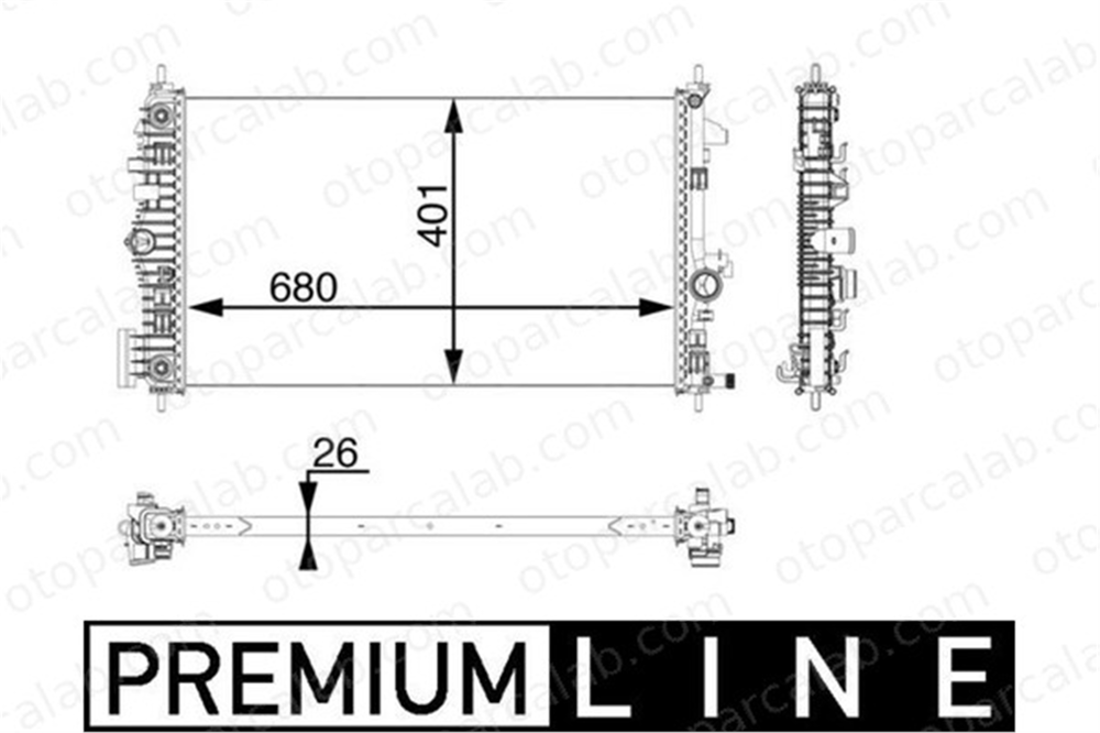 MAHLE CR 927 000P Su Radyatörü OPEL INSIGNIA A INSIGNIA A Country Tourer 1029616 1300372
