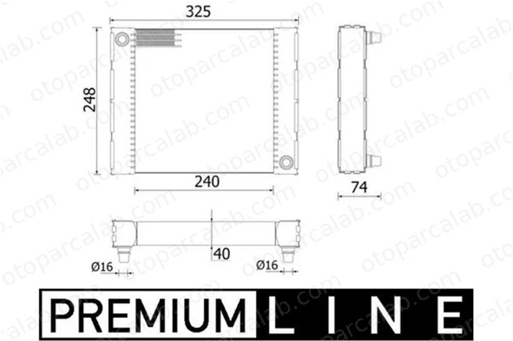 MAHLE CR 958 000P Su Radyatörü ALPINA B7 BMW 5 1300160 1300221