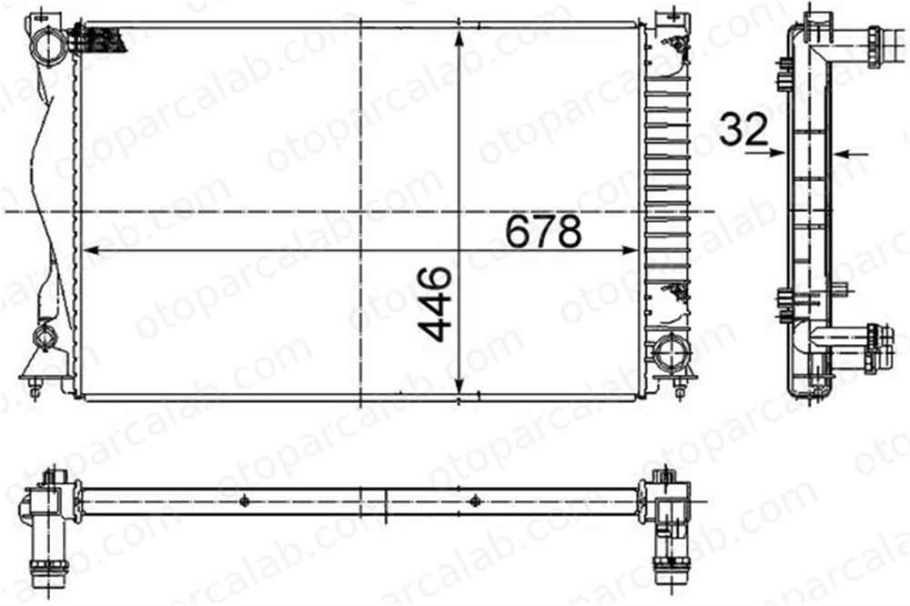 MAHLE CR 978 000S Su Radyatörü AUDI A6 C6 Avant A6 C6 4F0121251L 4F0121251T