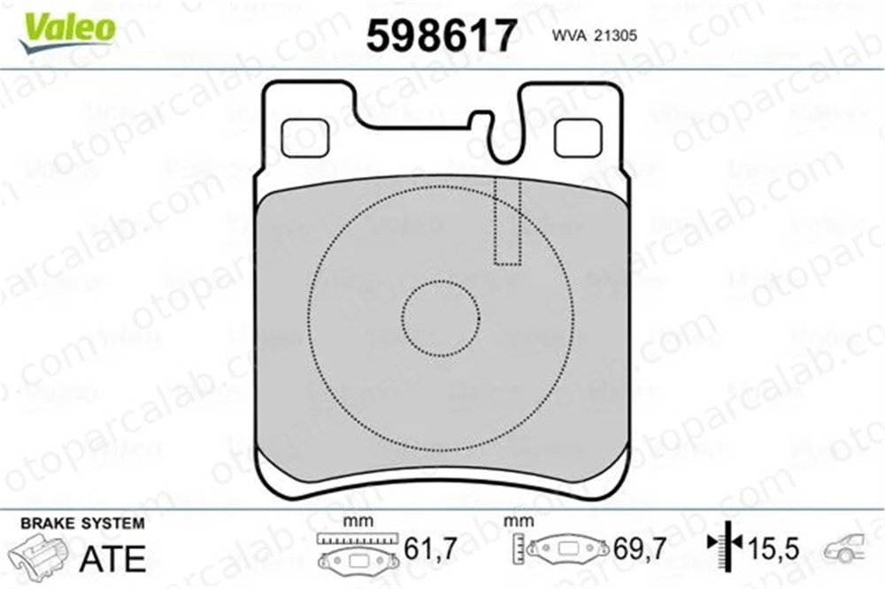 MANDO 015655 Fren Disk Balata Arka MERCEDES-BENZ E-SERISI T-Model S-SERISI 34204820 5143633AA