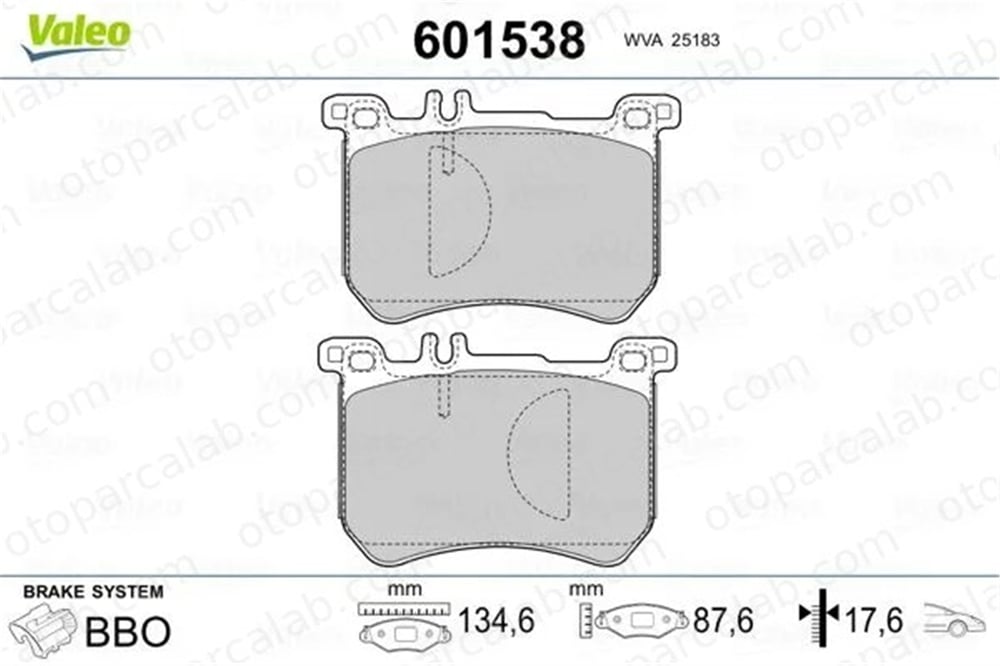 MANDO 015684 Fren Disk Balata Ön MERCEDES-BENZ S-SERISI SL 64209720 64204920