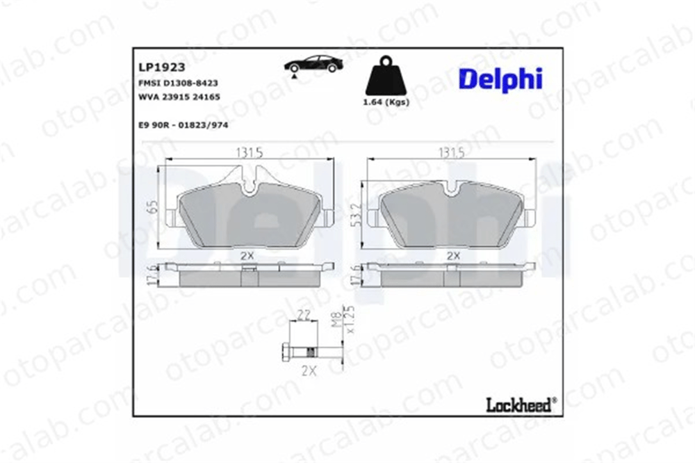 MANDO 015998 Fren Disk Balata Ön BMW 1 MINI MINI Cabrio 3411677289 34116767143