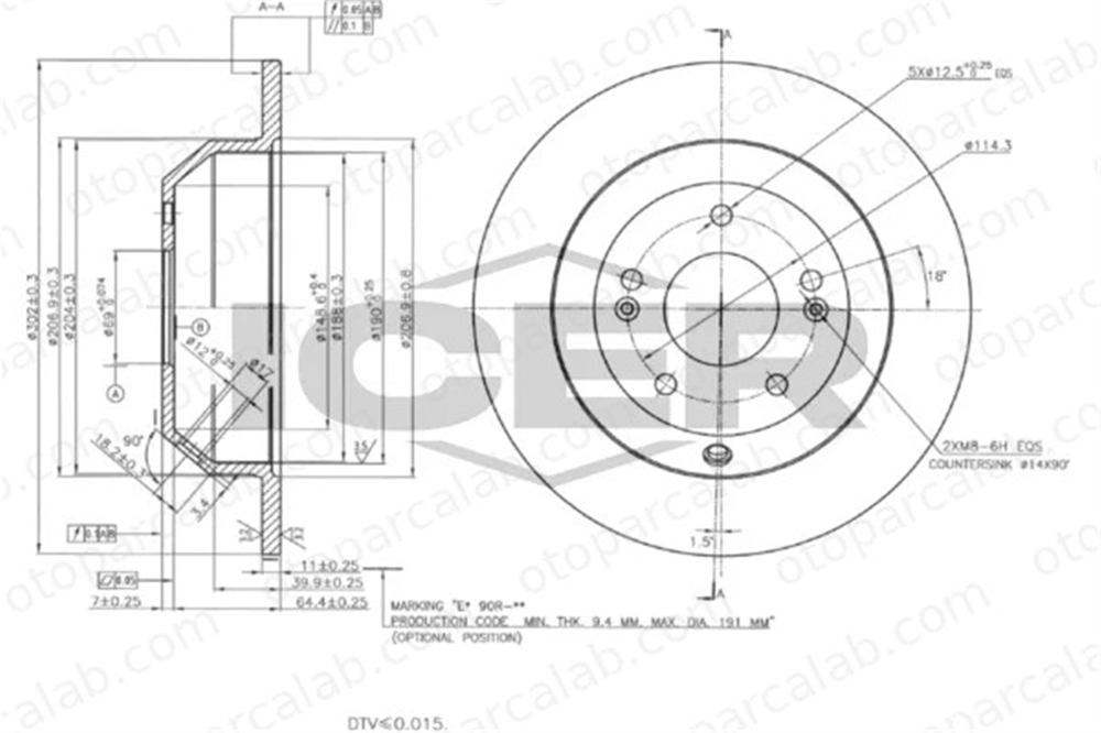 MANDO HM584112P000 Fren Disk Ayna Arka Sağ ve Sol HYUNDAI SANTA FÉ III SANTA FÉ II 584112P000 584112W010
