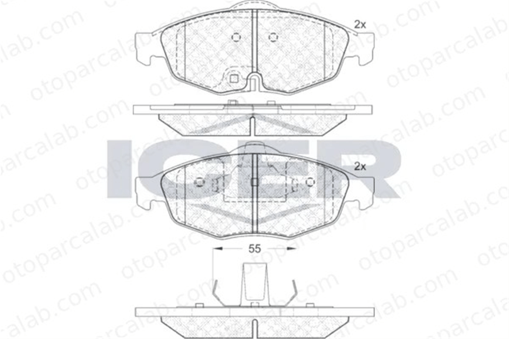 MANDO MBF010313 Fren Disk Balata Ön CHRYSLER SEBRING Cabrio SEBRING MBF010313 5018942AA