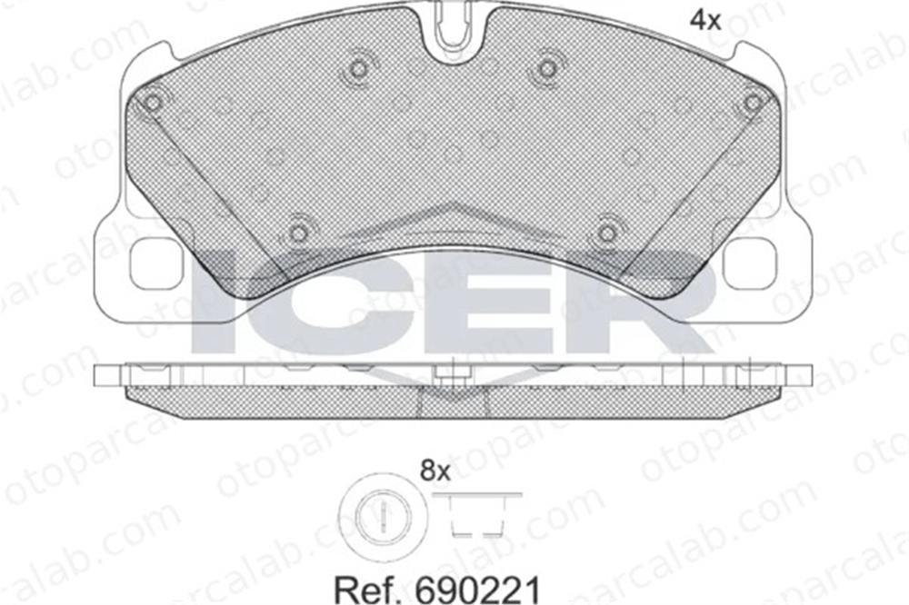 MANDO MBF015785 Fren Disk Balata Ön PORSCHE CAYENNE VW TOUAREG 95535193970 95835193900