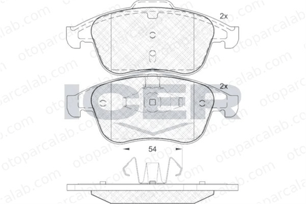 MANDO MBF015801 Fren Disk Balata Ön RENAULT SCÉNIC III GRAND SCÉNIC III 8660000764 410600011R