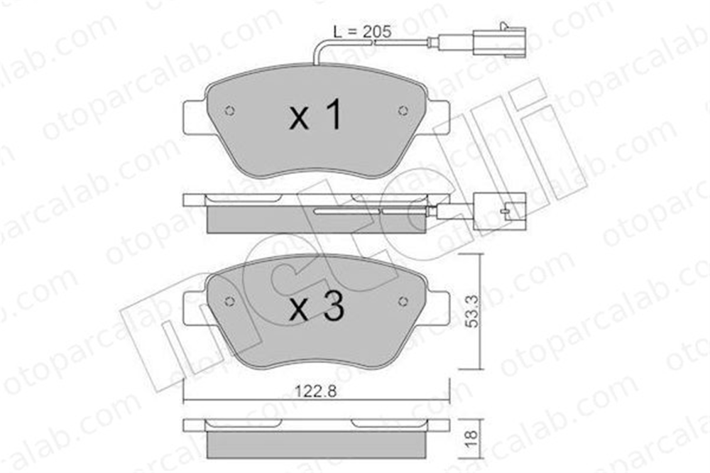 MANDO MBF015951 Fren Disk Balata Ön FIAT GRANDE PUNTO DOBLO Kasa/büyük limuzin MBF015951 425406