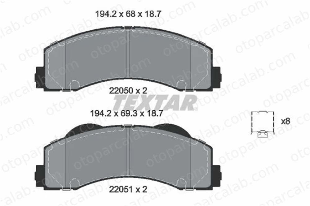 MANDO MBF01CK0859 Fren Disk Balata Ön FORD USA F-150 Crew Cab Pickup F-150 Extended Cab Pickup MBF01CK0859 FL1Z2001A