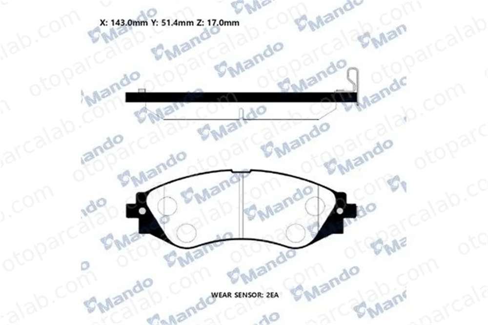 MANDO MPD15NS Fren Disk Balata Ön DAEWOO NUBIRA Sedan NUBIRA Wagon MPD15NS 96245178