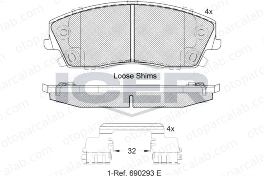 MANDO MPQ02 Fren Disk Balata Ön CHRYSLER 300C 300C Touring MPQ02 5142555AA