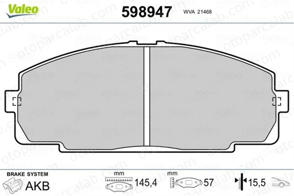 MANDO MPT21NS Fren Disk Balata Ön TOYOTA HIACE IV Minibüs/Otobüs HIACE IV Panelvan/Van 446525040 446525050