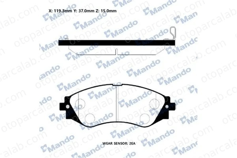 MANDO RMPD08NS Fren Disk Balata Ön DAEWOO NUBIRA Sedan CHEVROLET EPICA RMPD08NS 96245178
