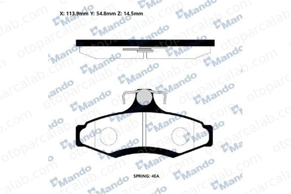 MANDO RMPD11 Fren Disk Balata Arka DAEWOO NUBIRA Sedan LEGANZA RMPD11 96391892