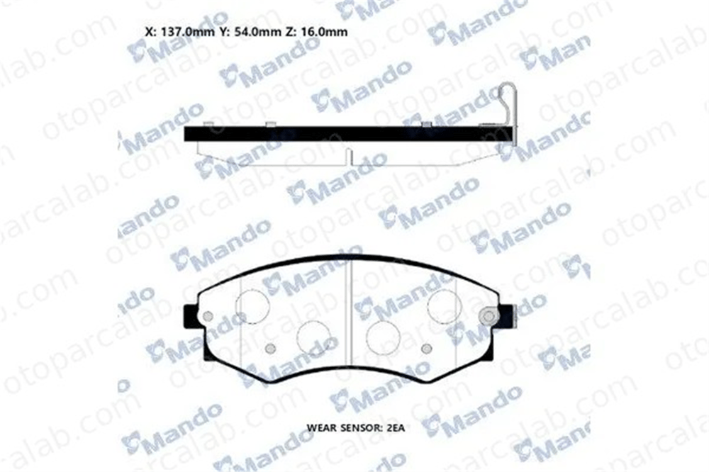 MANDO RMPD20 Fren Disk Balata Ön SSANGYONG REXTON / REXTON II DAEWOO REXTON RMPD20 4813008050
