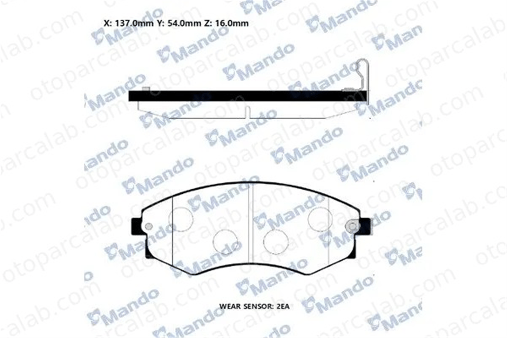 MANDO RMPD21 Fren Disk Balata Ön SSANGYONG KORANDO HYUNDAI SONATA III RMPD21 5810117A00