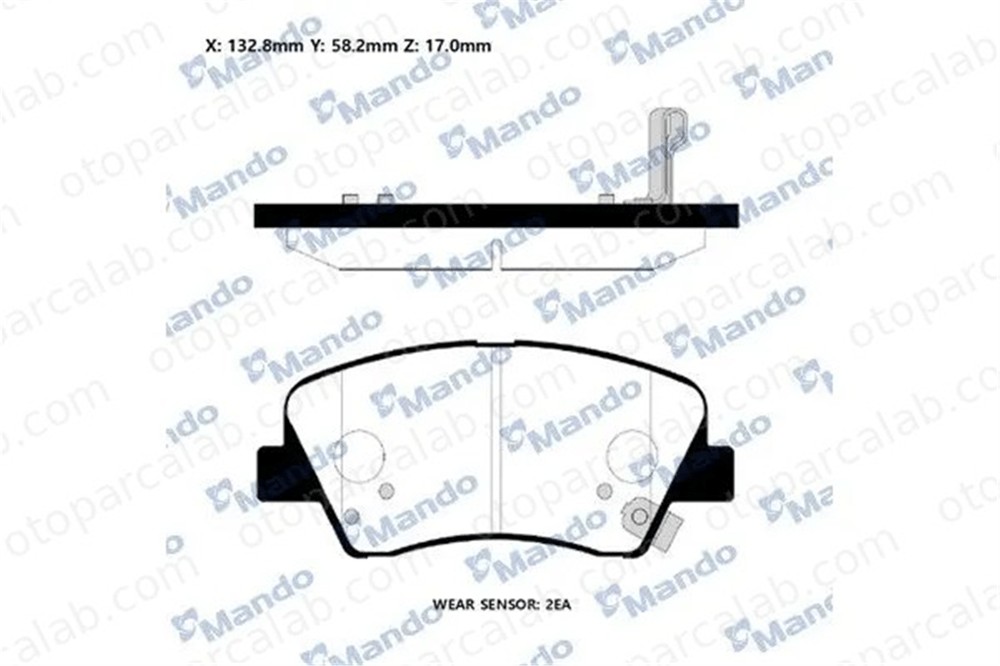 MANDO RMPH46NS Fren Disk Balata Ön HYUNDAI i20 II ACCENT IV Sedan 581011RA00 581011RA05