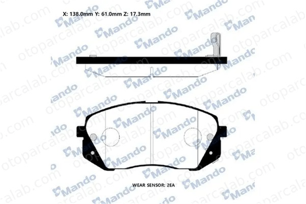 MANDO RMPH57NS Fren Disk Balata Ön HYUNDAI ix35 KIA SPORTAGE III RMPH57NS 58101C1A10