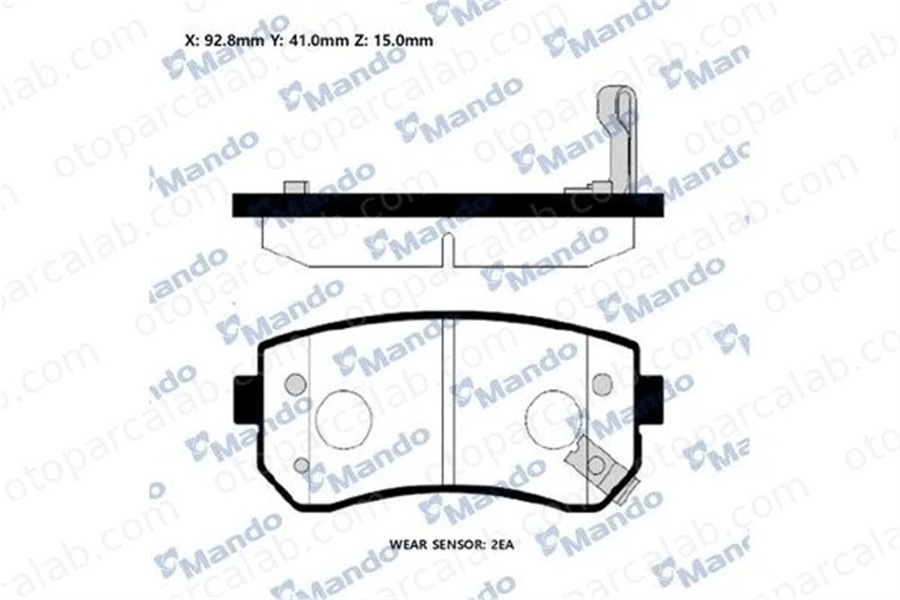 MANDO RMPH58NS Fren Disk Balata Arka HYUNDAI i30 i30 Station wagon RMPH58NS 58302C1A00