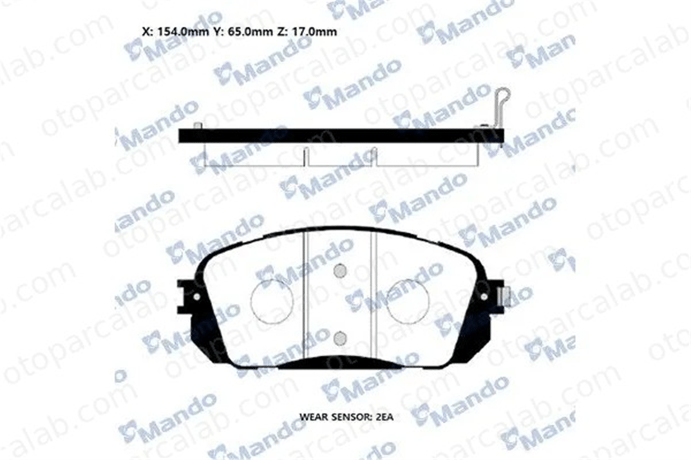 MANDO RMPK51 Fren Disk Balata Ön KIA CARNIVAL / GRAND CARNIVAL III SORENTO III RMPK51 581014DC00