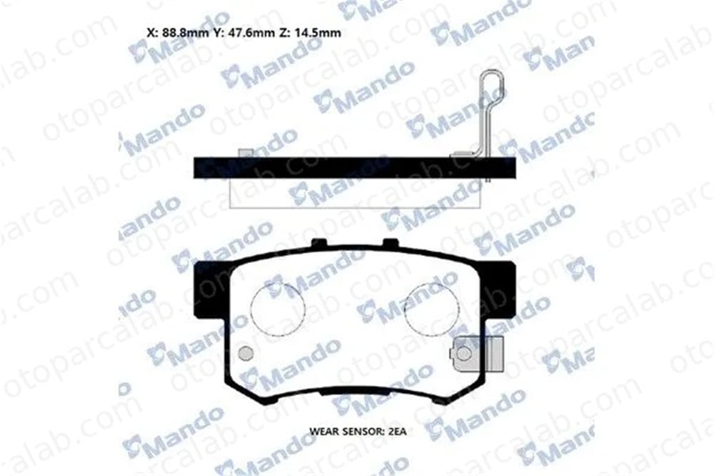 MANDO RMPO04 Fren Disk Balata Arka HONDA ACCORD V CIVIC VI Aerodeck RMPO04 43022SEPC01
