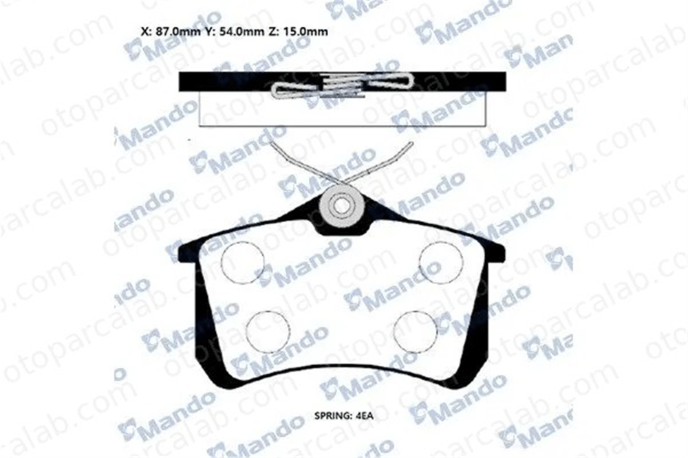 MANDO RMPP04NS Fren Disk Balata Arka SEAT LEON AUDI A3 RMPP04NS 1E0698451