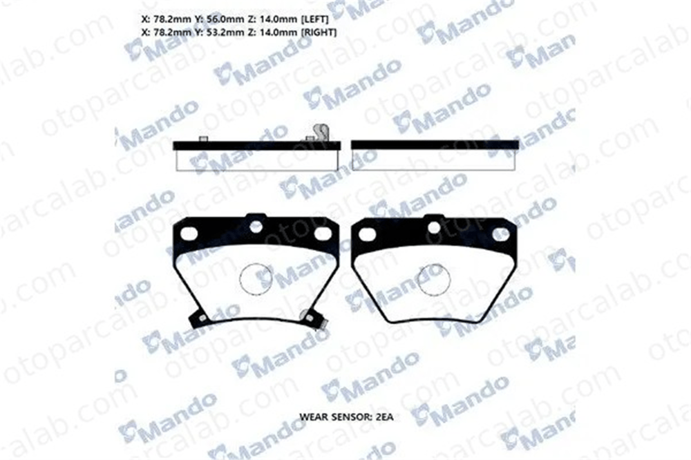 MANDO RMPT09 Fren Disk Balata Arka TOYOTA YARIS VERSO YARIS RMPT09 88972099